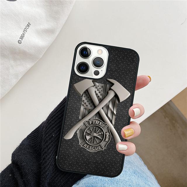 Fireman Firefighter Phone Case For iPhone 17 Air 15 16 Cover 11 13 14 Pro Max 12 Plus Max Fundas