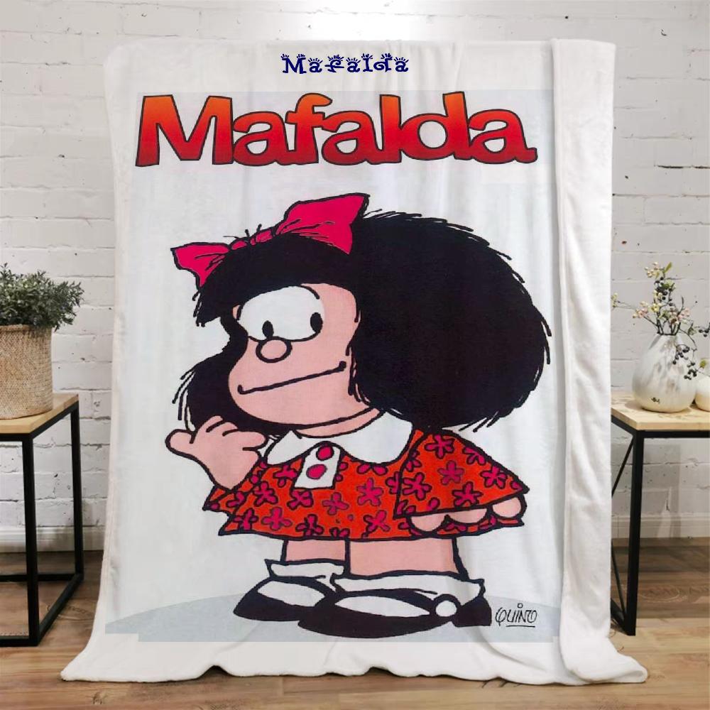 Mafalda Funny Blanket for Sofas Custom Blankets Sofa Decoration Bed Throw Luxury Bedding Knitted Plaid Beach Towel Home Interior