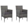 3 Piece Grey Garden Dining Set