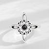 New European and American Gild Witches Knot Rings for Women Exquisite Obsidian Irish Celtic Knot Rings Witchcraft Jewelry Gift