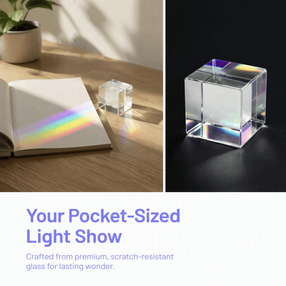 15x15mm Optical Glass Prism Cube Artificial Crystal Color Cube Prism X Cube Prism  Home Decor