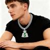 Creative Hip-Hop Dollar Bag Necklace Pendant, The Same For Men And Women, Double-Layered And Full Of Diamonds Cuban Necklace