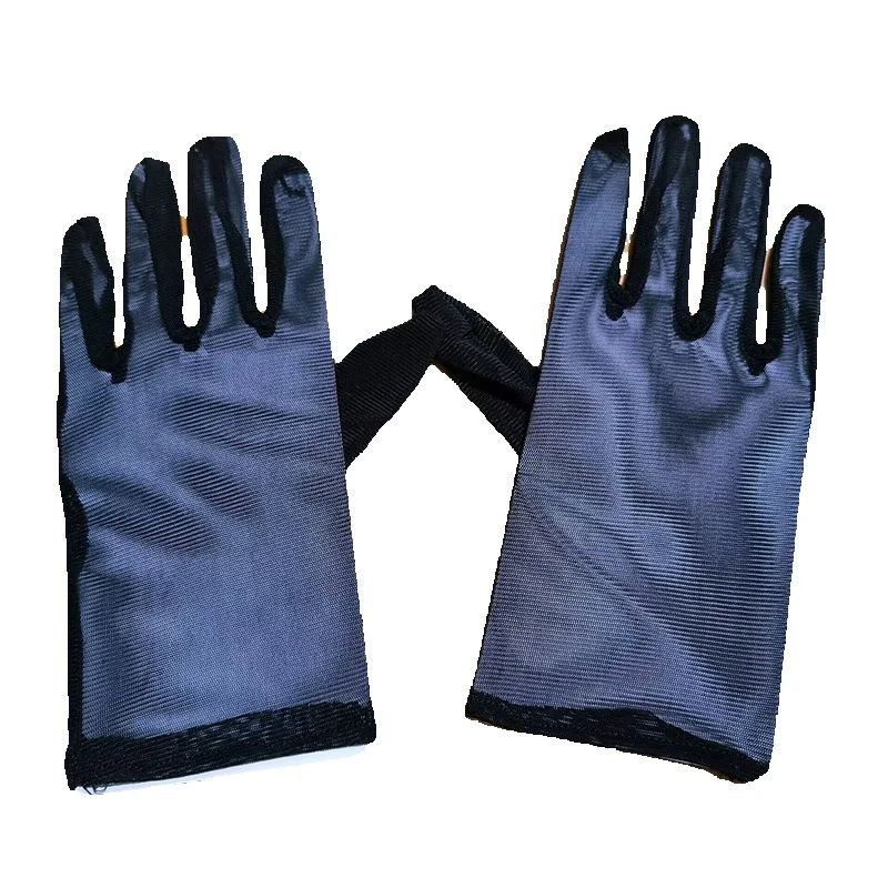 

Женские черно-белые перчатки для этикетных вечеринок, конкурсов красоты, выпускного вечера, прозрачные ультратонкие свадебные эластичные сетчатые короткие перчатки One Size