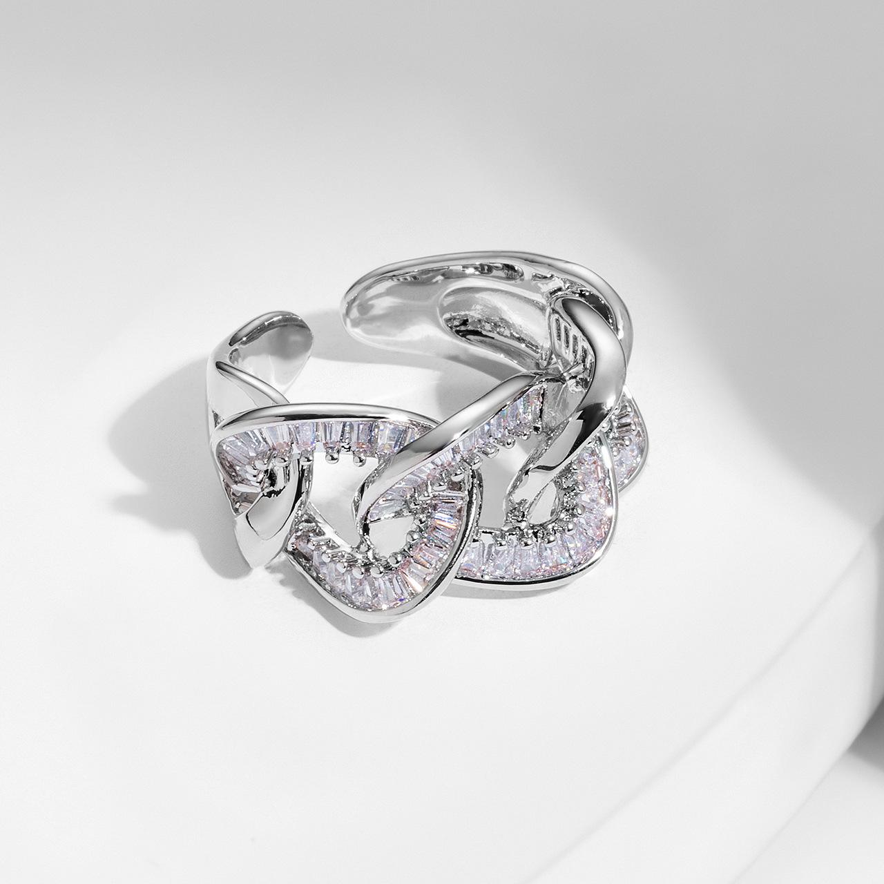 Новое кольцо в стиле легкой роскоши, крутое, нишевое, в европейском и американском стиле, изысканное, с индивидуальностью, модное, универсальное, открытое