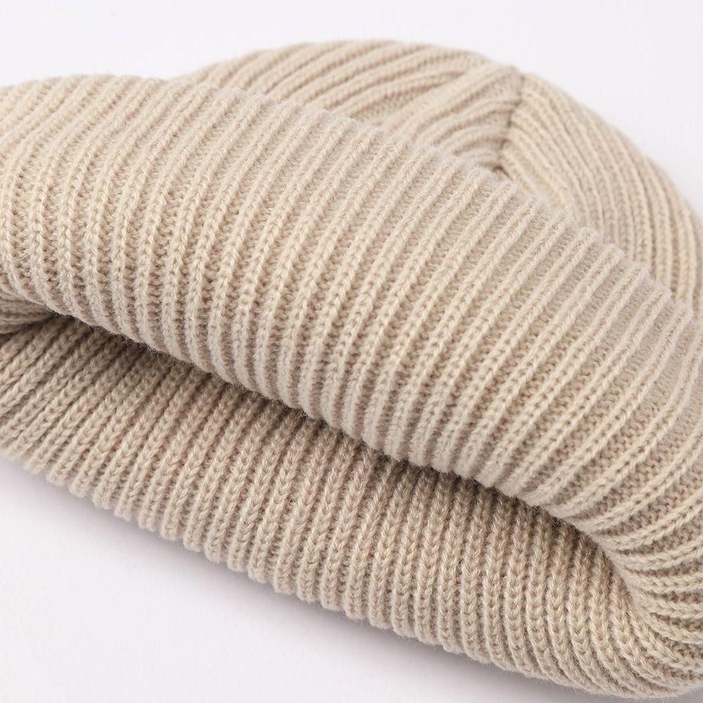 Thickened Winter Knit Hat Brimless Cold Cap New Pullover Hat  Women and Men