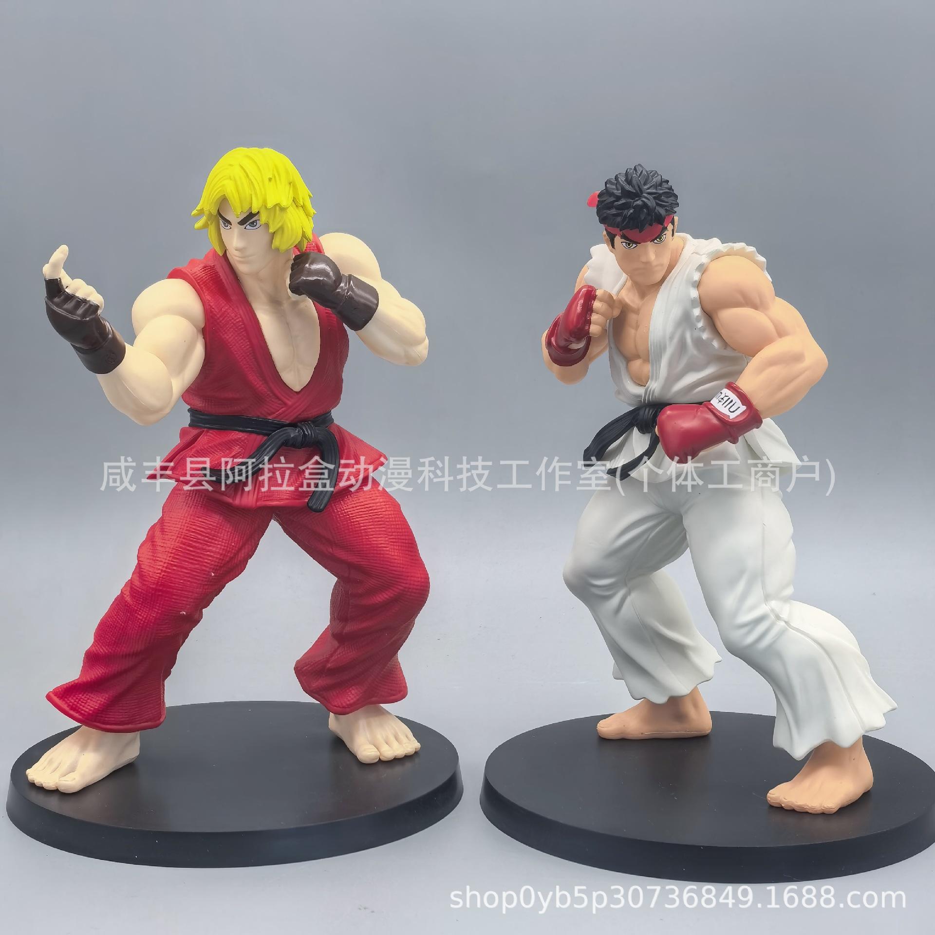 

Ryu and Ken Street Fighter Figurine: Car and Desktop Ornament Red Ken [OPP Bag]