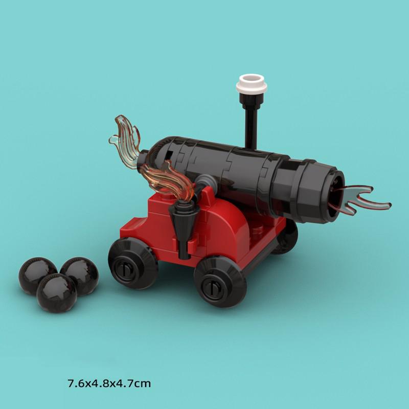 MOC Medieval Furniture Building Blocks Cannon Sheepskin Leather Rack Spinning Wheel Map Desk Loom Bricks Toys Kids Gift