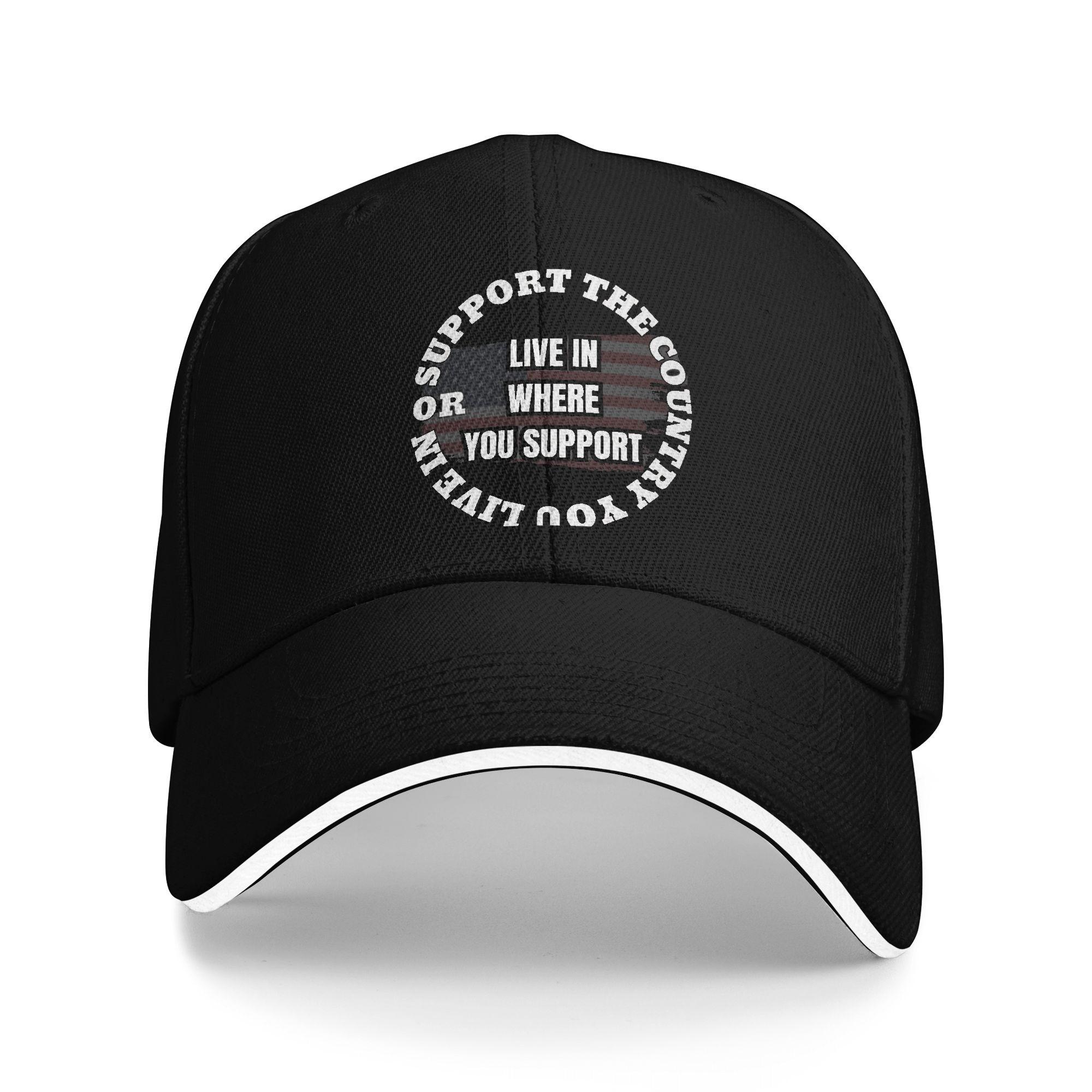 

Support The Country You Live In Or Live In The Country You Support Sun Baseball Cap Female Male Kpop Rock Baseball Caps One Size