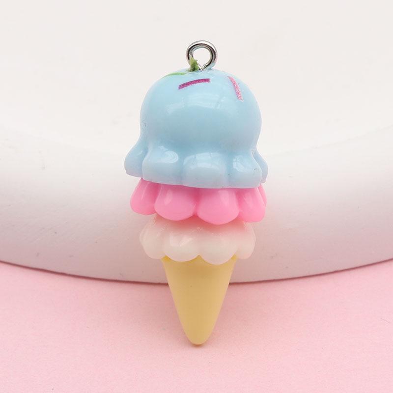 Resin 3D Cartoon Ice Cream and Popsicle Candy Toy Pendant for DIY Jewelry