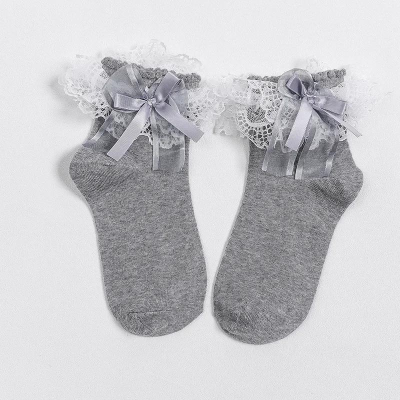 Lolita Damen Harajuku Retro Spitze Kurze Knöchelsocken JK Rüschen Baumwolle Prinzessin Mädchen Weich Hochzeit Tanz Weiß Schwarz Pink