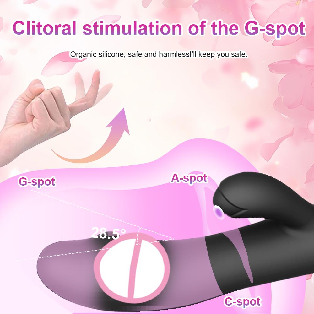 Rabbit Vibrator for Women Vagina G-Spot Vibrator Clit Nipples Stimulator Female Masturbation Battery Powered Sex Toys for Women