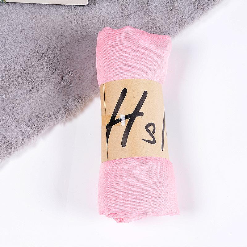 High-End Damen Baumwolle Leinen Seide Schal - Einfarbig, Winter Halswärmer, Monochromes Geschenk