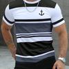 Men's Street Fashion T-shirt, Lightweight Short-sleeved Top, Casual and Trendy New Round Neck Short-sleeved T-shirt