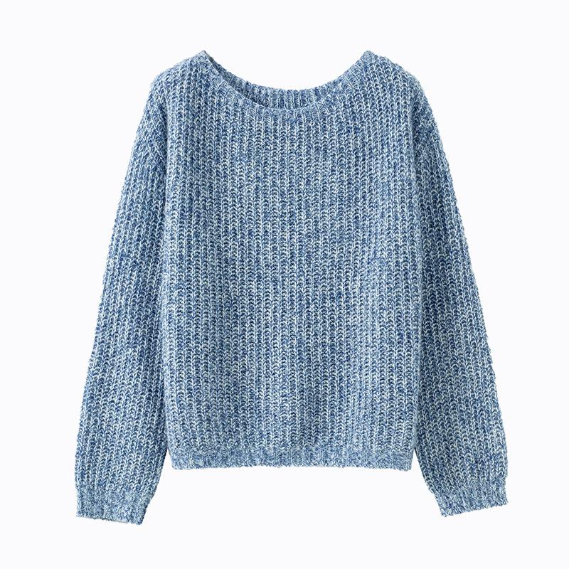 Premium Wear Pullover Baby Camel Fleece Blended Wool Knitted Sweater Jacket Women's Loose Sweater