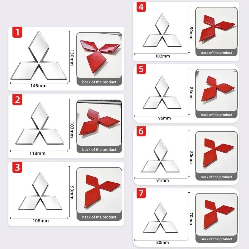 2025 Do Samochodu Mitsubishi Emblemat na Przednią Maskę Naklejka z Godłem na Tylną Klapę Do Mitsubishi Pajero Outlander XL Montero Lancer Triton Gal