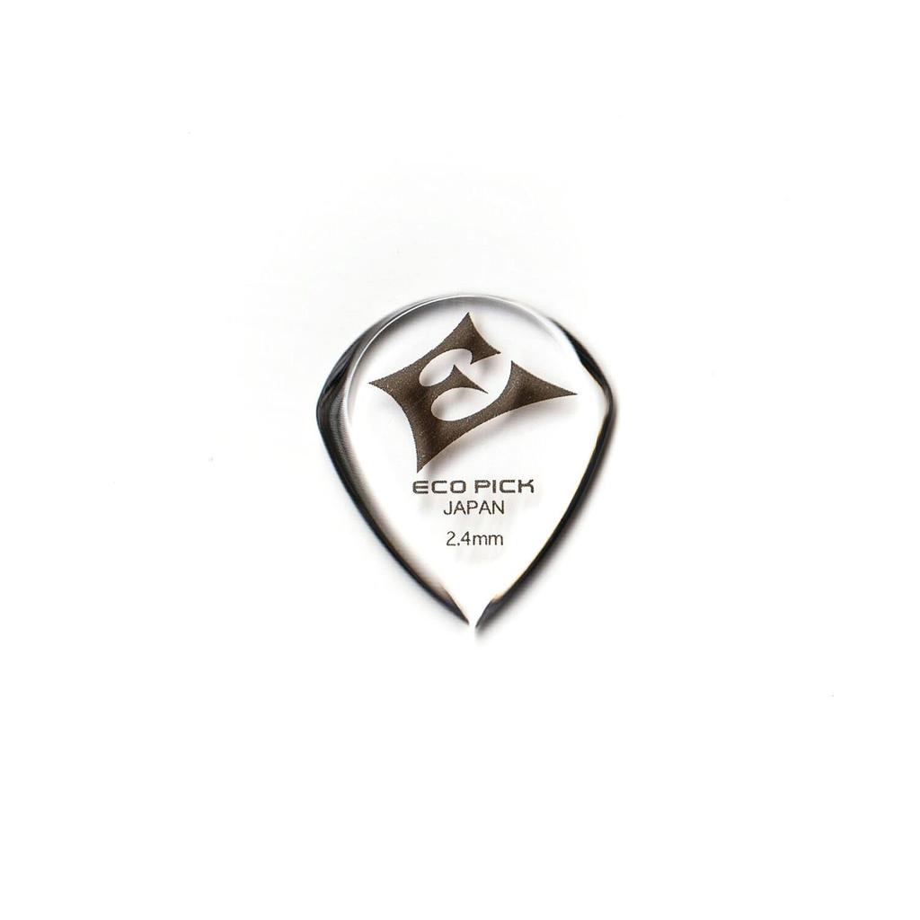 ECO PICK Jazz Style Made from recycled plastic clear and 2.4mm 12-Pack - bottles, recyclable, tone, durable.