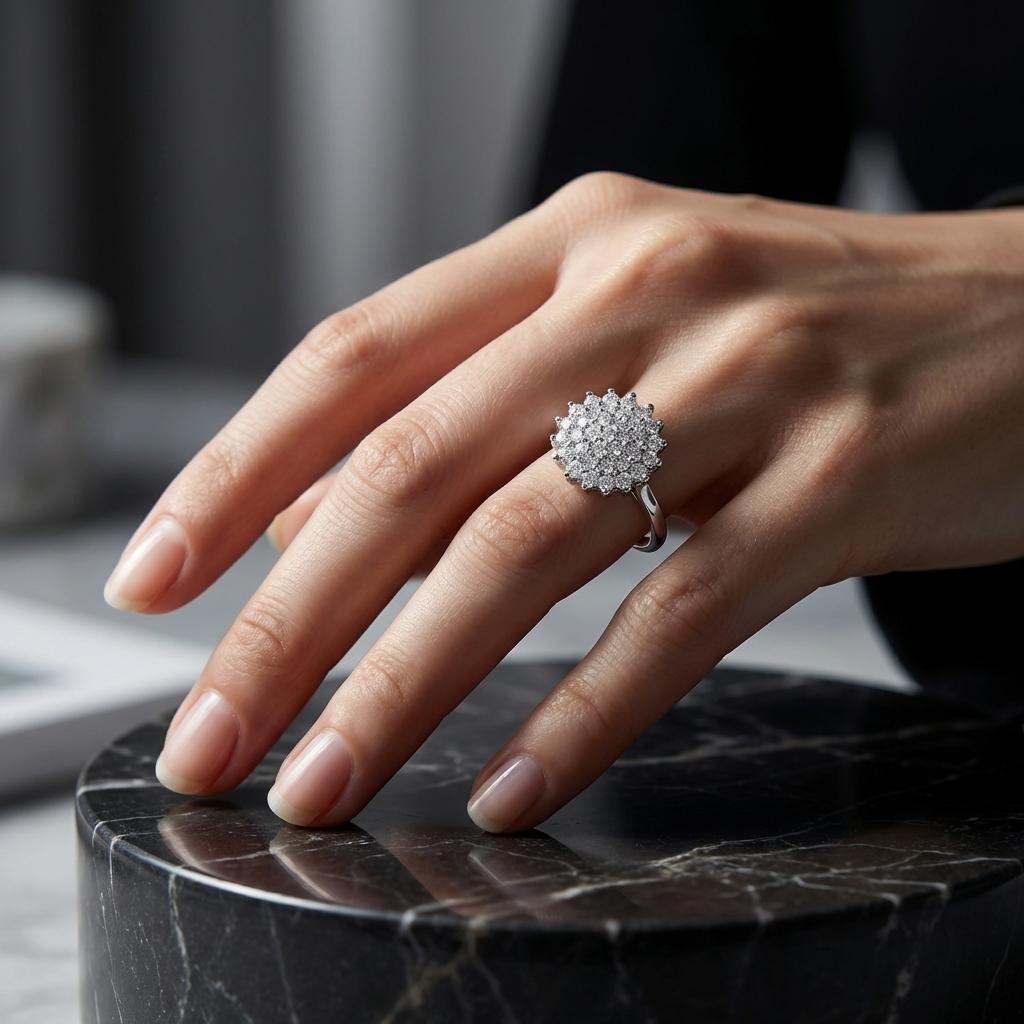 Luxury Elegant Big Flower Zircon Ring for Women Sparkling Cubic Zirconia Sunflower Finger Rings Wedding Promise Bridal Jewelry