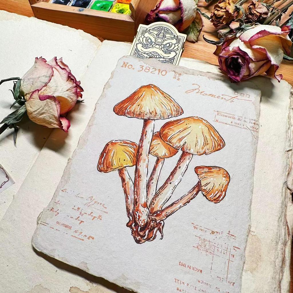 Retro Floral Wood Stamps for Simple Versatile Journals & Watercolor Art