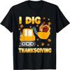 I Dig Thanksgiving Turkey Construction Truck Boys Girls T-Shirt