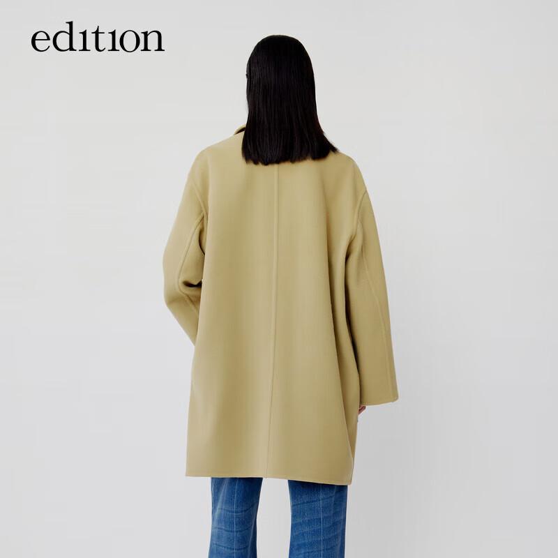 

Женское двустороннее шерстяное пальто средней длины S 160