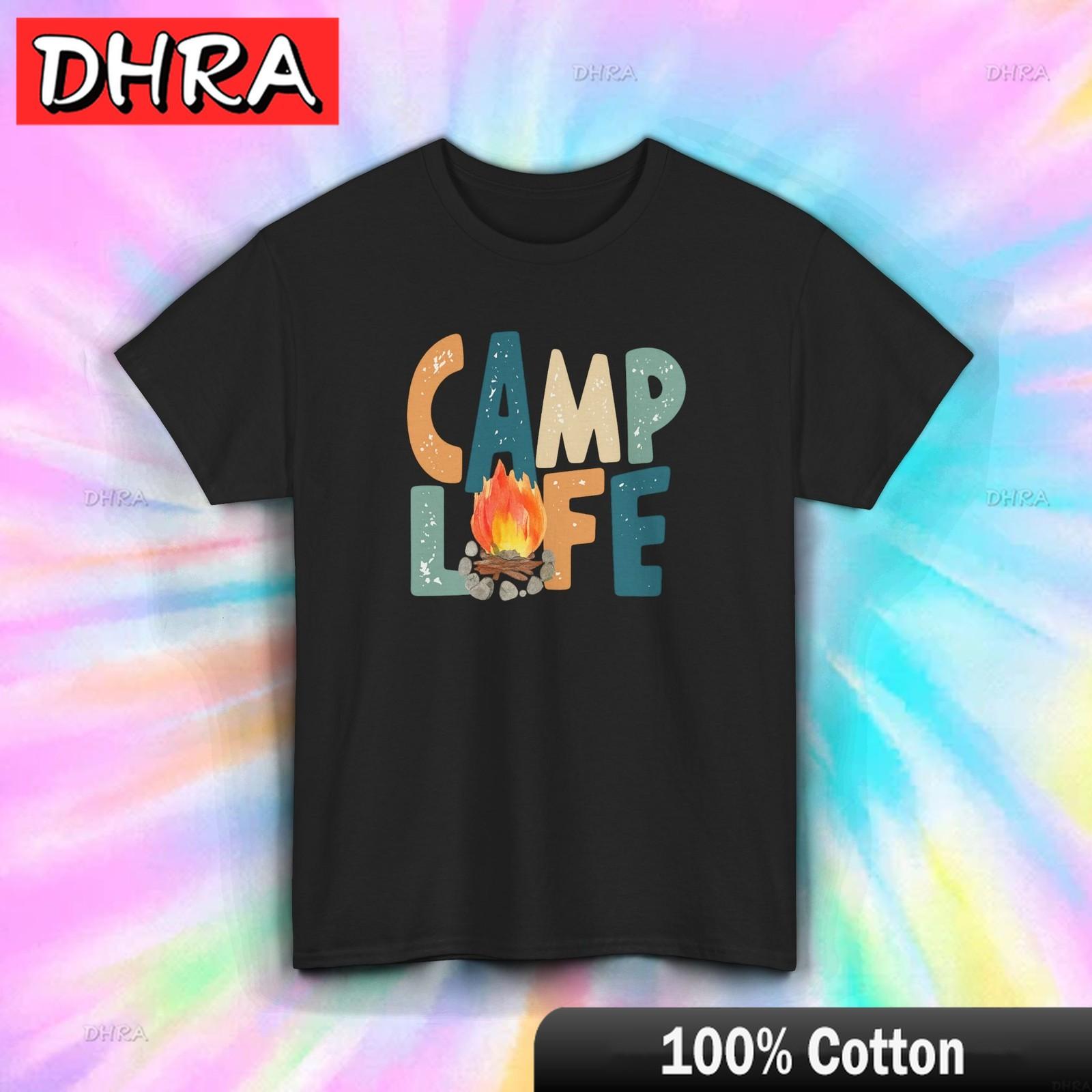Camp Life Shirt  Retro Camping Hiking Outdoor Adventure Tee  Nature Shirt Retro Fresh Cute Graphic Male Tshirts Chic Cute S
