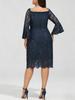 2026 Plus Size Women's Slimming Embroidered Evening Gown