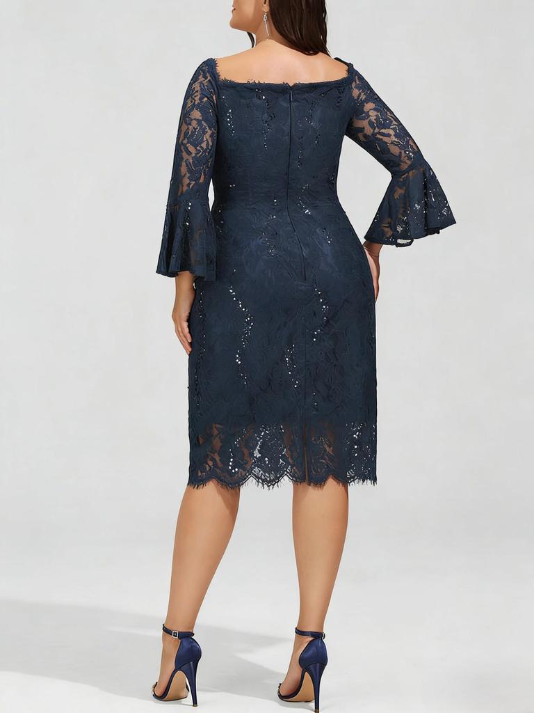 2026 Plus Size Women's Slimming Embroidered Evening Gown