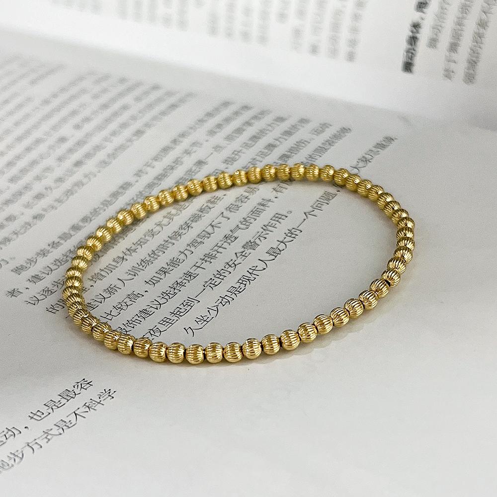 Jewelry Pumpkin Beaded Bracelet Fine Women 14K Gold Filled Bracelets