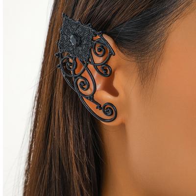 Stud Earrings, Design Personality Elf Profile Ear Hanging, Retro Halloween Gothic Piercing Earrings