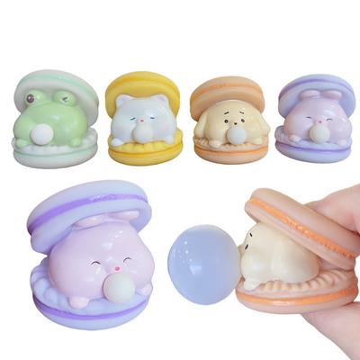 Blasen-Tier-Macaron Fidget Spielzeug Stressabbau Hund Katze Kaninchen Frosch Kneten Sensorisches Spielzeug Angstlösend Weich