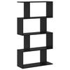 Bookshelf Black Oak Effect 70 x 24 x 129 cm Engineered Wood
