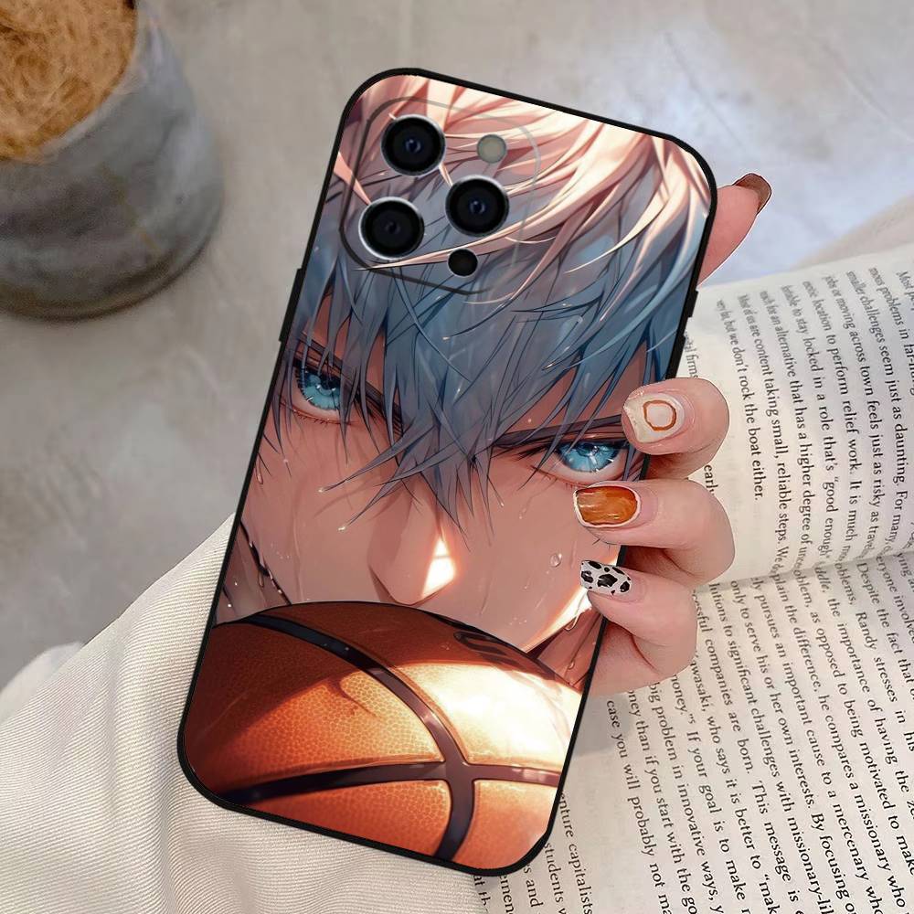 Tetsuya Kuroko Phone Case For iPhone 17,16,15,14,13,12,11 Plus,Pro Max,XS,Soft Silicone Black Cover