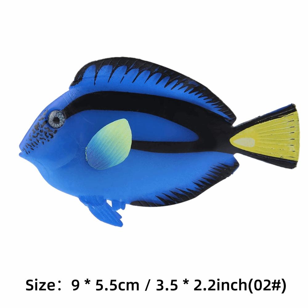 Silicone Fish Tank Ornament Glowing Feature Lifelike Design Aquarium Decoration With Suction Cup Floating Fish Fish Tank Decor