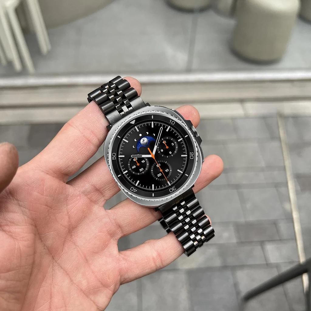 Bracelet de Luxe en Acier Inoxydable pour Samsung Galaxy Watch 8 Classic 46mm 8 44/40mm Bracelet Métal Galaxy Ultra2025 / 7 47mm Bracelet Homme