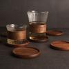 Tee Kaffeetasse Pad Tischsets Dekor Walnuss Buche Holz Untersetzer langlebig hitzebeständig quadratische Getränkematte Schüssel Teekanne