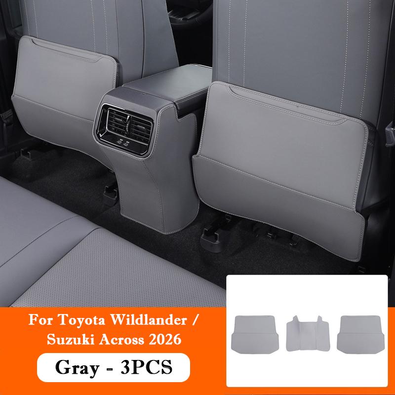 For Toyota RAV4 XA60 Wildlander Suzuki Across 2026 Leather Car Seat Back Kick Protector Rear Armrest Anti Kick Protector Pad
