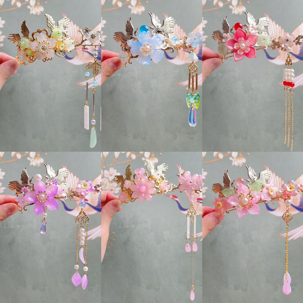 Chinese Style Children's Hair Crown Ancient Style Hanfu Headdress Little Girl Walking Fringe Hair Chuck Hairpin