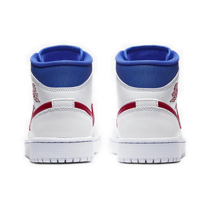 Jordan 1 Mid White Red Royal Women's Jordan BQ6472-164