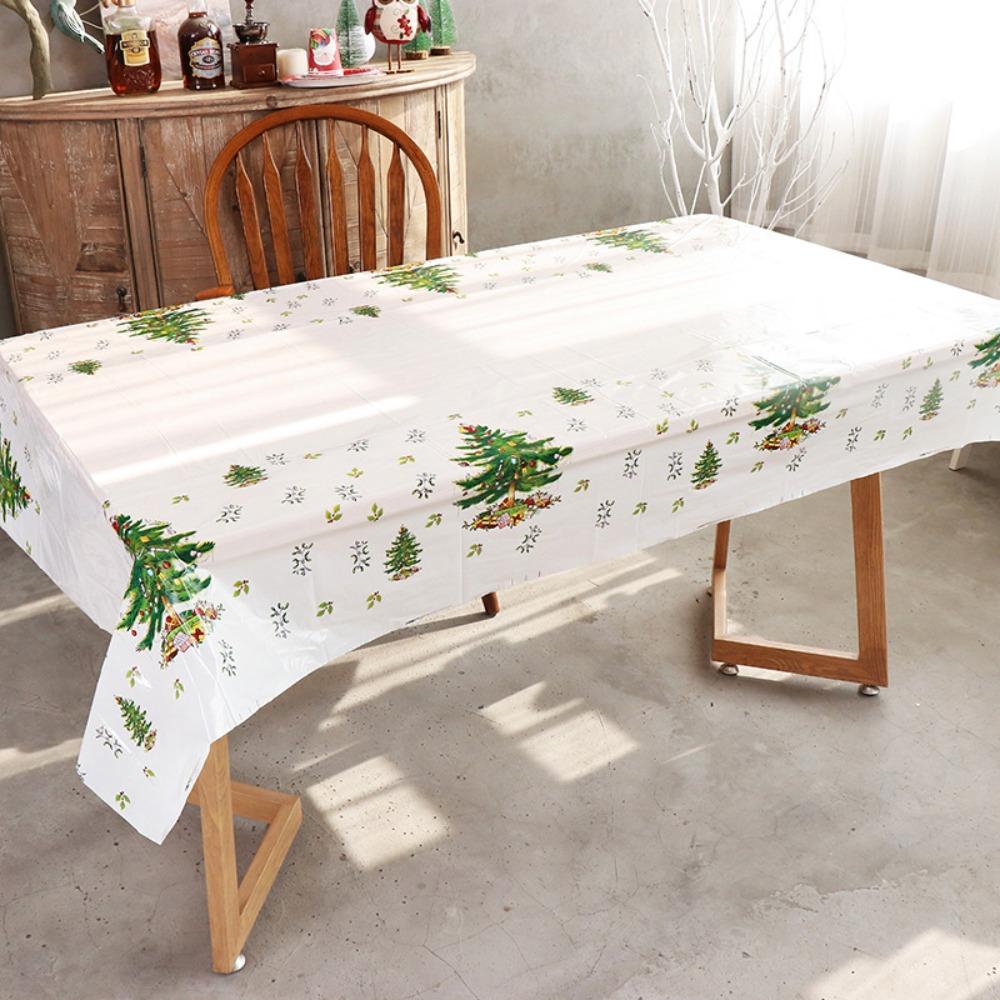 Disposable Christmas Table Cover 180x108cm Xmas Decoration Christmas Tablecloth  Party Supply