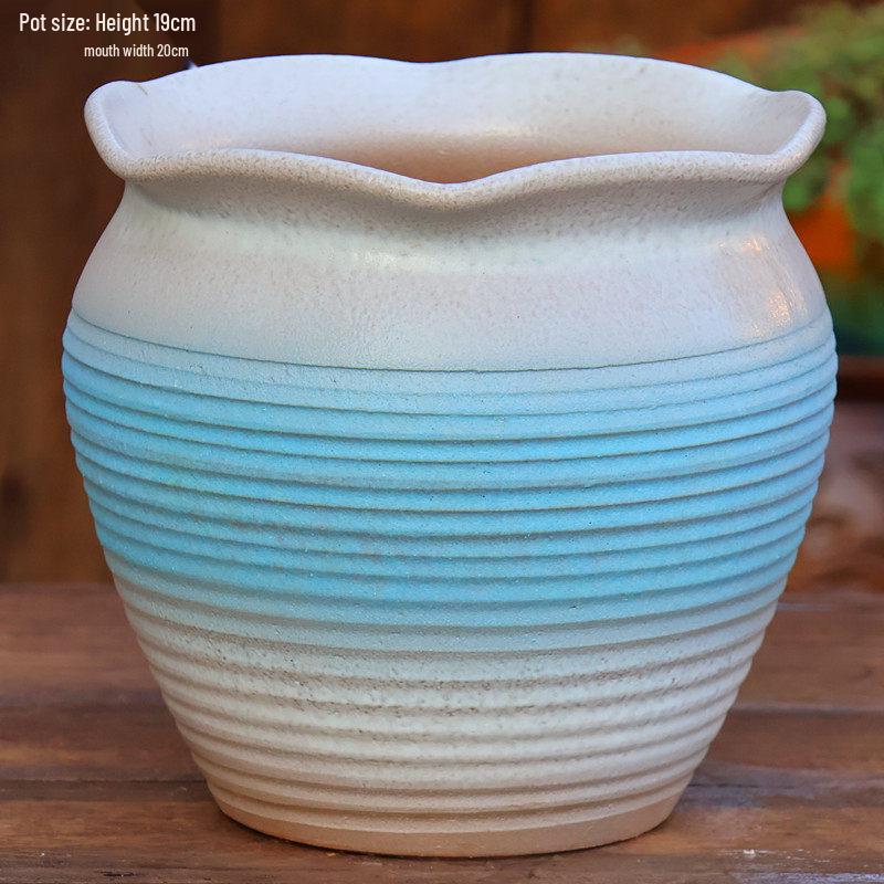 Sonderangebot: Retro Terrakotta Hoher Blumentopf für Sukkulenten oder Rettich