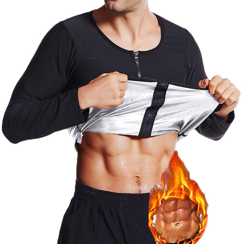 Men's Plus Size Fitness Shapewear Sweat-Inducing Short Sleeve Bodysuit
