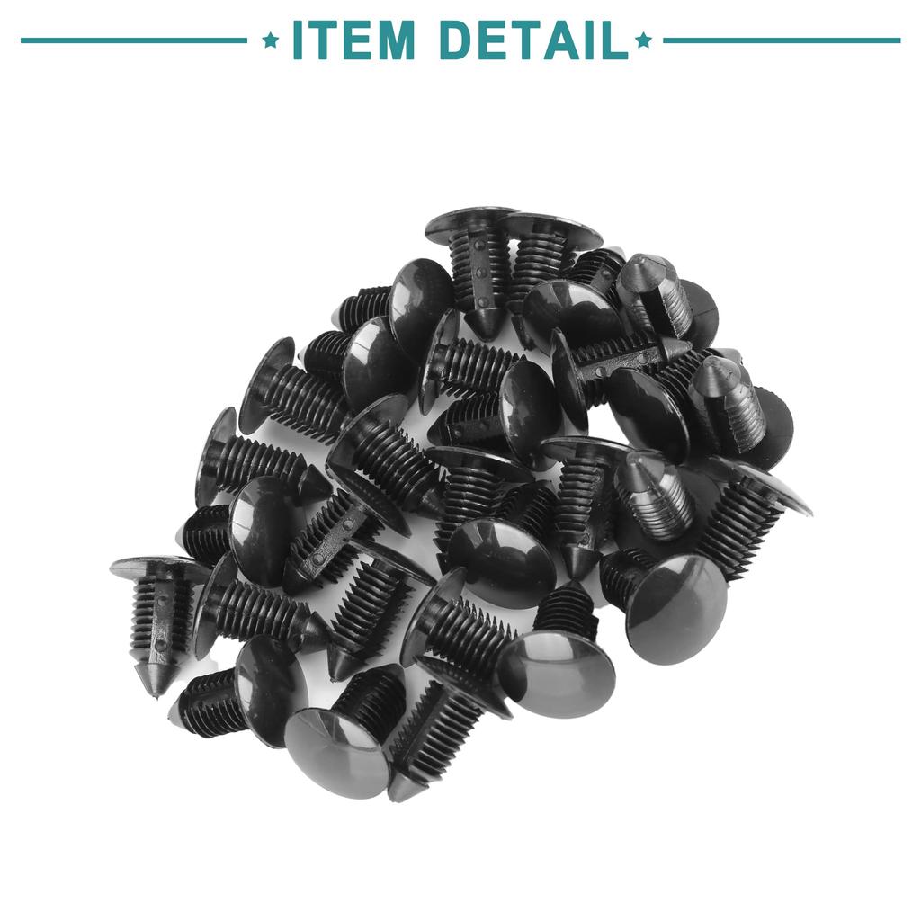 ACROPIX Bolt Rivet Fastener Mudguard Bumper Retainer Clip for GM 11mm Hole Diameter Black 30pcs