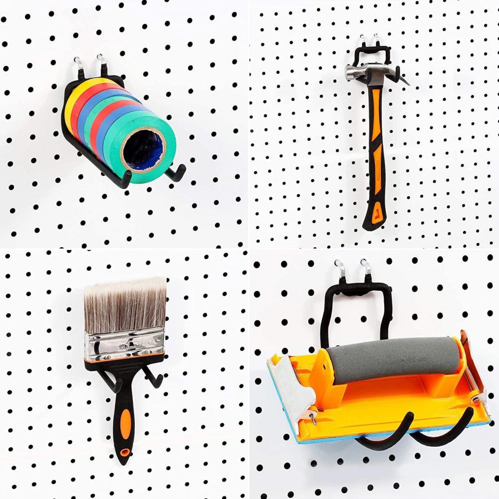 Black Pegboard Hooks Heavy Duty Power Tool Holder Wall Mounted Holder Hanger Rack Electric Drill Hook Tool Wall Organizer