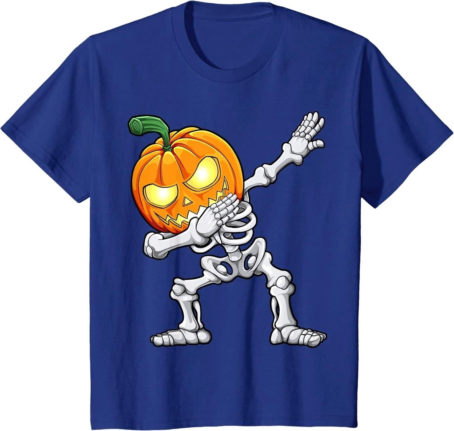 

Halloween Boy Skeleton Pumpkin Jack O Lantern Dabbing Youth Unisex T-shirt 5XL різнокольоровий