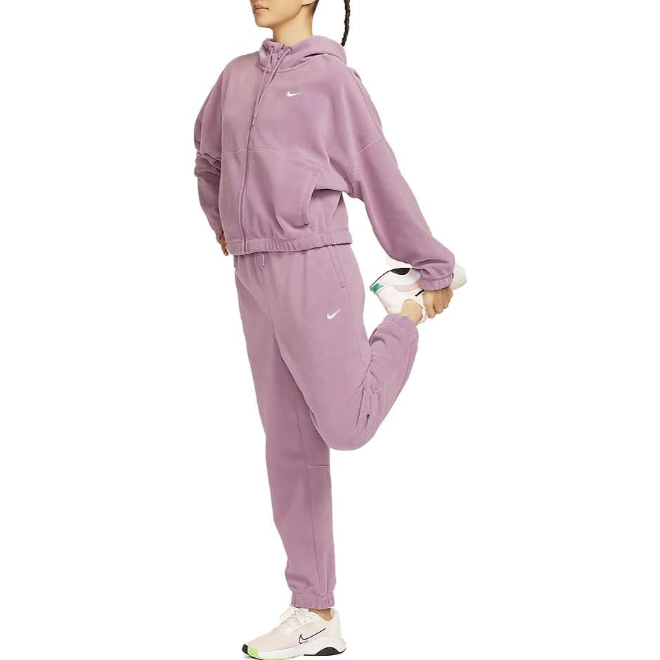 Nike Therma-Fit Egy Színű Zsinóros Laza Kötött Sportnadrág Női nadrág Porlila FB5579-536