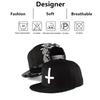 Unisex Flat Cross Embroidery Hip-Hop Hats Spring Autumn Outdoor Adjustable Casual Baseball Caps Sunscreen Hat