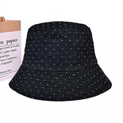 Nuovo Cappello da Pescatore con Strass da Donna per Testa e Viso Grandi Cappello a Secchiello Piccolo Stile Coreano Casual Tutto-abbinamento Cappello a Secchiello Alla Moda