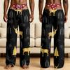 Men's Funny Novelty Pajama Pants with Fake Underwear Print - Halloween Sleepwear