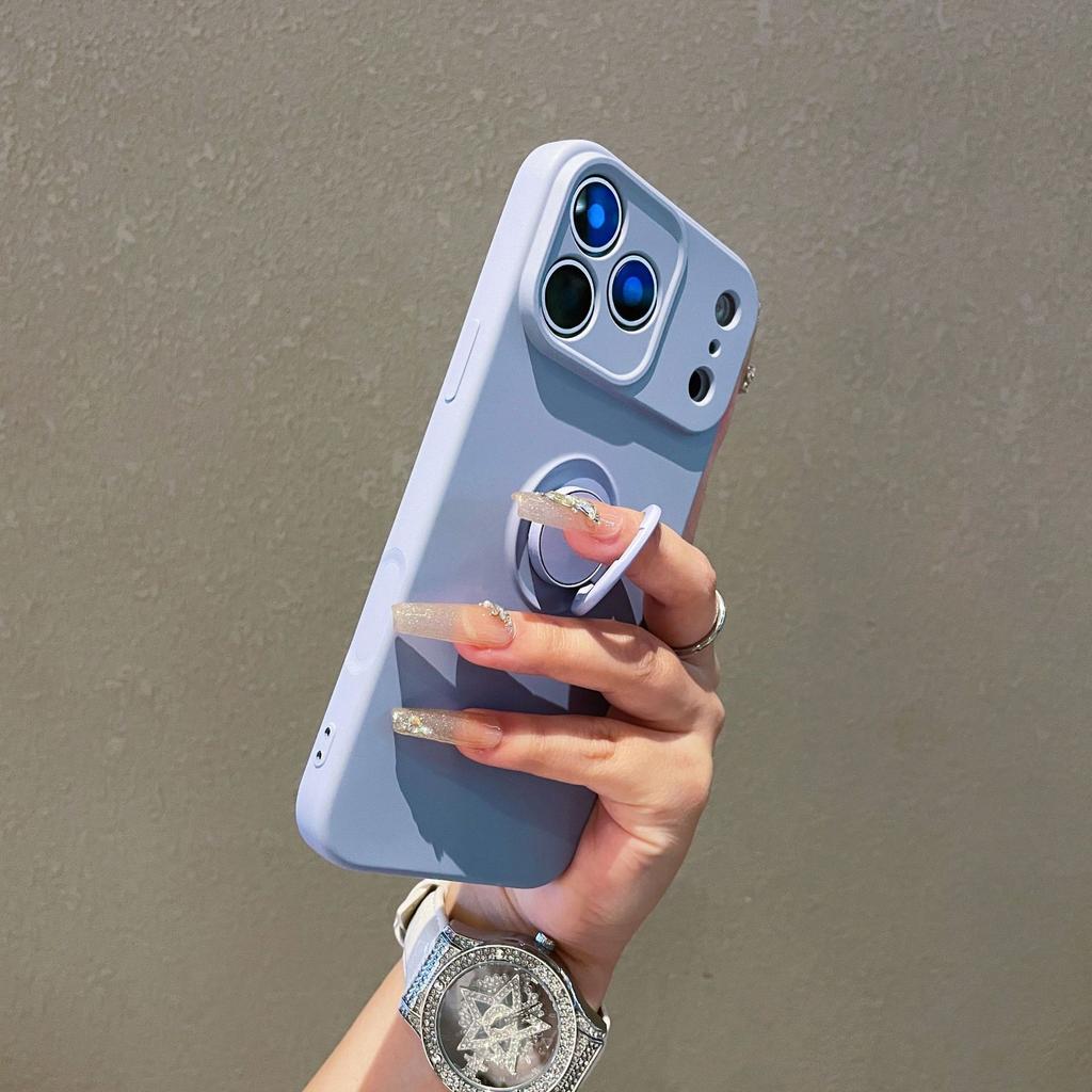 Liquid Ring Suitable for IPhone17ProMax Mobile Phone Case Car Bracket Apple 16 Fall Protection Case Full Package