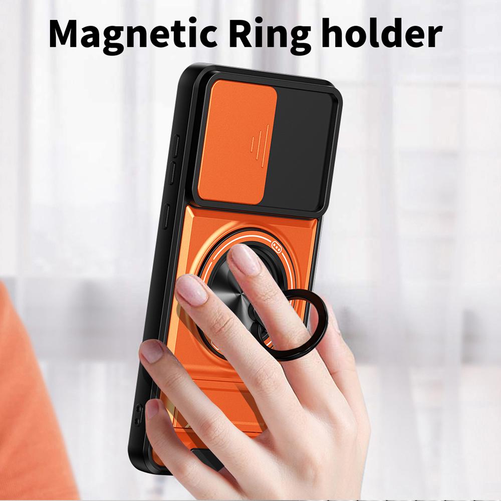 KEYSION Magnetic Phone Case for OnePlus 15R 5G 1+ Ace 6 6T Slide Camera Protection Upright Kickstand Ring Shockproof Back Cover